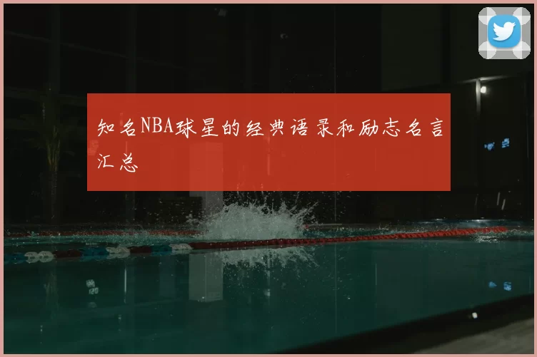 知名NBA球星的经典语录和励志名言汇总